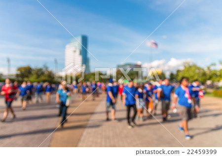 Abstract blurred photo of fan sport at stadium, sport background concept 22459399