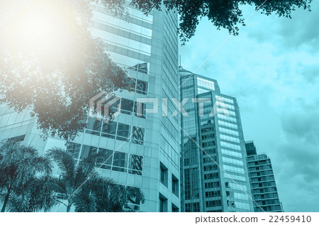 Modern business building glass of skyscrapers, Business concept of architecture 22459410