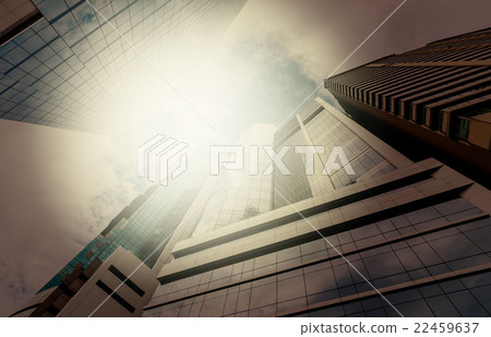 Modern business building glass of skyscrapers, Business concept of architecture 22459637