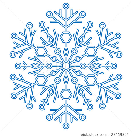 Pretty Blue Snowflake - Stock Illustration [22459805] - PIXTA