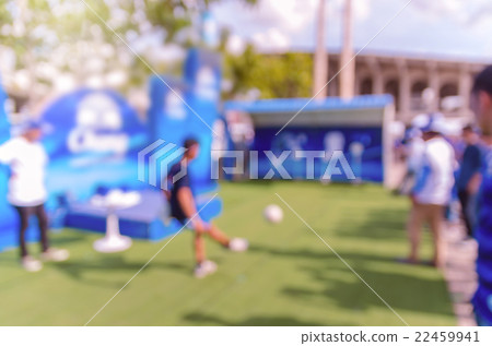 Abstract blurred photo of fan sport kicking the football at stadium, sport background concept Abstract blurred photo of fan sport kicking the football at stadium, sport background concept 22459941