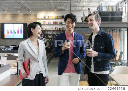 A man and a woman making a meeting A man and a woman making a meeting 22461636