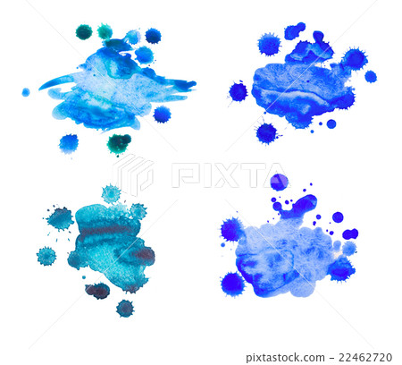 Set watercolor blots, isolated on white background Set watercolor blots, isolated on white background 22462720