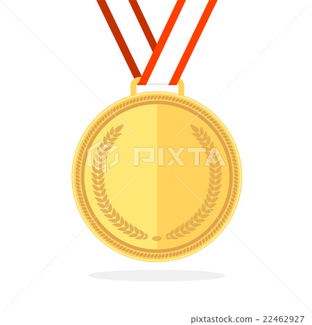 Golden Medal Flat Style. Vector Golden Medal Flat Style. Vector 22462927