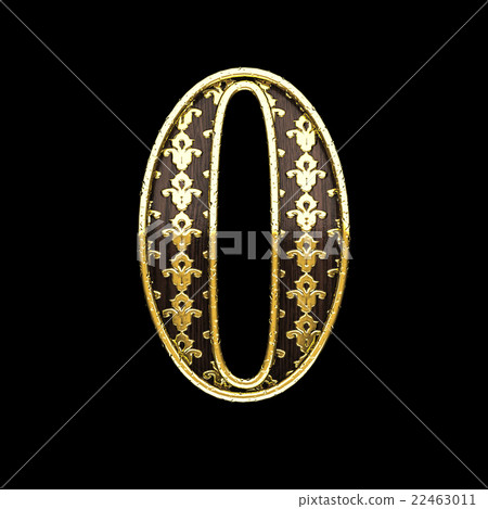 0 golden letter 3d illustration - Stock Illustration [22463011] - PIXTA