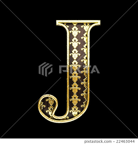 j golden letter 3d illustration 22463044