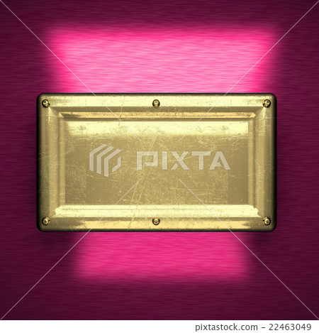 pink metal background with yellow element. 3D -插圖素材 [22463049] - PIXTA圖庫