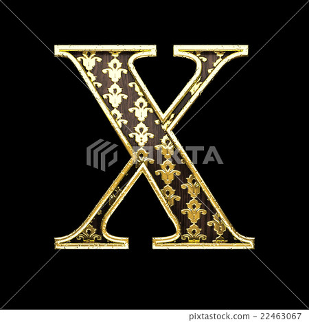 x golden letter 3d illustration 22463067