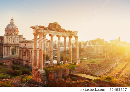Forum - Roman ruins in Rome, Italy 22463237
