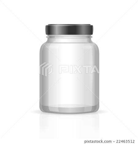 Glass Jars Bottles Empty Transparent. Vector 22463512