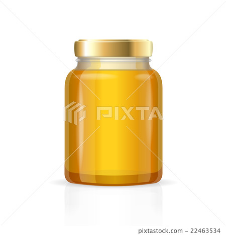 Glass Jars Bottles Empty Transparent Honey. Vector 22463534