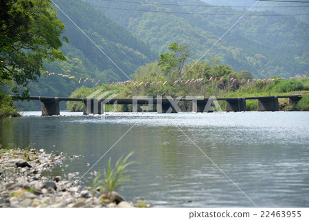 Settlement bridge upstream of the Shimanto River 22463955
