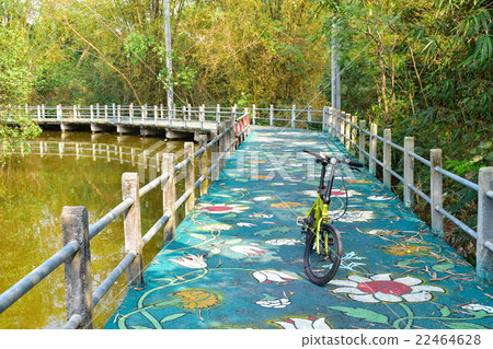 Bike lane beside the canal at Bang Kachao Park 22464628