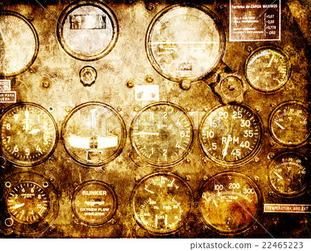 Grunge background with retro control panel - Stock Illustration ...