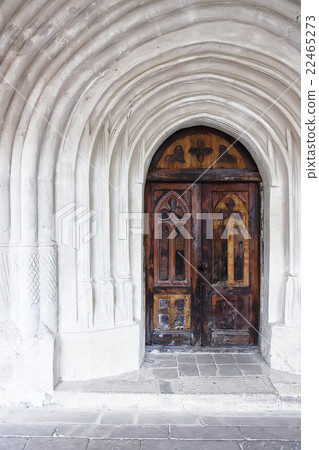 detail of an old church or castle door 22465273