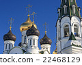 Orthodox church and a winter sky 22468129