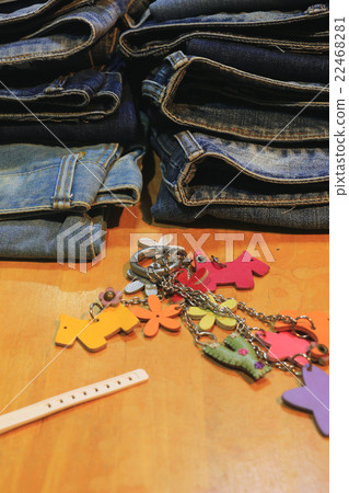 Jeans trousers on the table ,trousers Jeans Jeans trousers on the table ,trousers Jeans 22468281