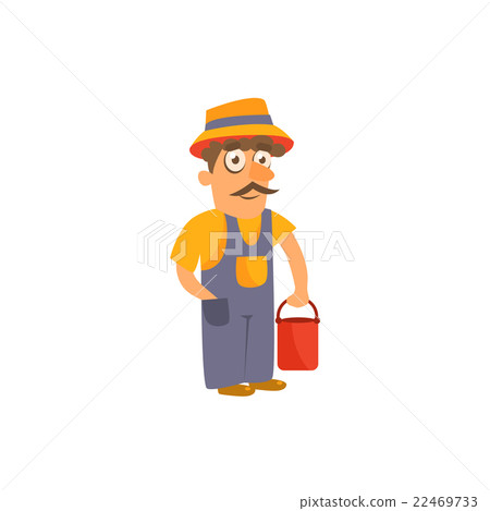 Farmer Simplified Cute Illustration 22469733