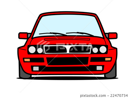 Rally car red - Stock Illustration [22470734] - PIXTA