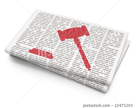 Law concept: Gavel on Newspaper background 22471203