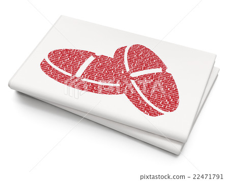 Health concept: Pills on Blank Newspaper 22471791