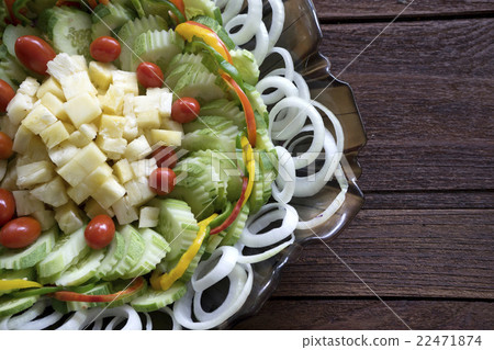 salad pineapple cucumber tomato wood salad pineapple cucumber tomato wood 22471874