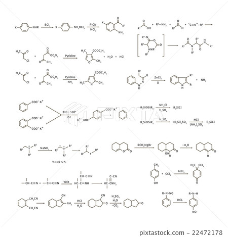 Large set of basic chemical reaction equations 22472178