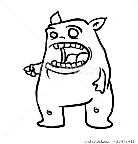 simple black and white monster simple black and white monster 22472411