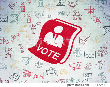 Politics concept: Ballot on Digital Data Paper Politics concept: Ballot on Digital Data Paper 22472412