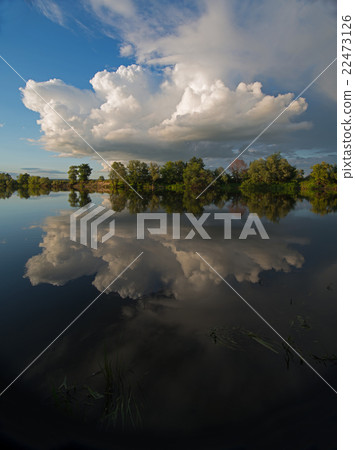 cloud reflection in water cloud reflection in water 22473126