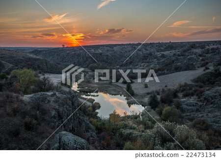rocks landscape at sunset rocks landscape at sunset 22473134
