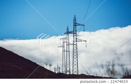 high voltage power lines high voltage power lines 22474633