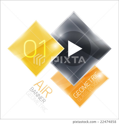 Multicolored squares with sample text 22474858