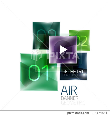 Multicolored squares with sample text 22474861