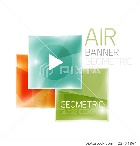 Multicolored squares with sample text 22474864