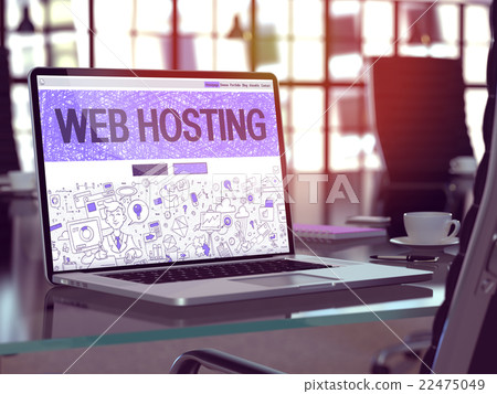 Web Hosting Concept on Laptop Screen. Web Hosting Concept on Laptop Screen. 22475049