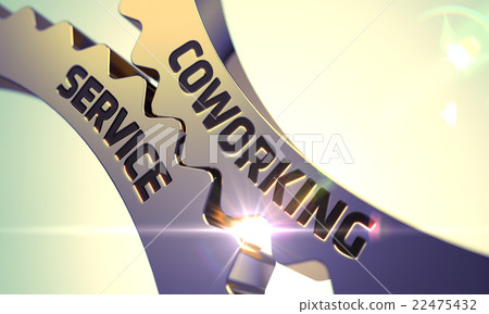 Coworking Service Concept. Golden Cog Gears. Coworking Service Concept. Golden Cog Gears. 22475432
