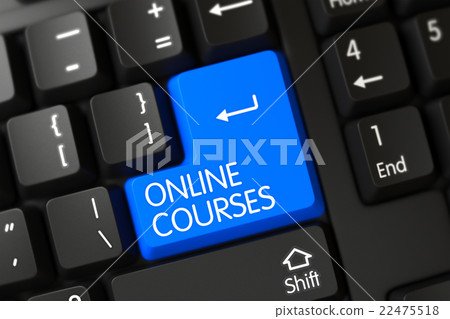 Online Courses CloseUp of Keyboard. Online Courses CloseUp of Keyboard. 22475518
