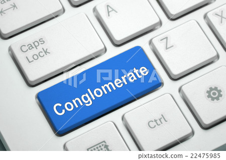 Conglomerate text on White Keyboard 22475985