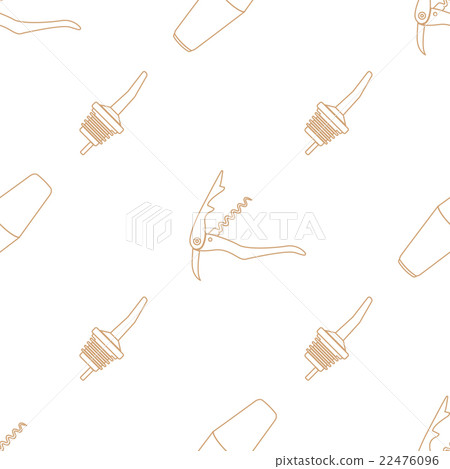 barman equipment contour seamless pattern. barman equipment contour seamless pattern. 22476096