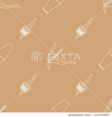 barman equipment contour seamless pattern. barman equipment contour seamless pattern. 22476097