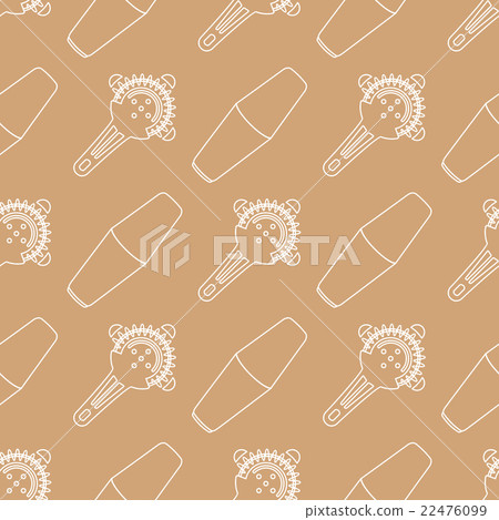 barman equipment contour seamless pattern. barman equipment contour seamless pattern. 22476099