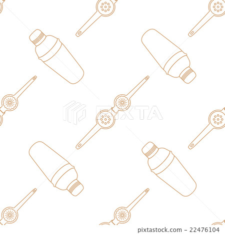 barman equipment contour seamless pattern. barman equipment contour seamless pattern. 22476104