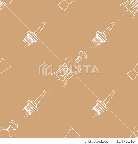 barman equipment contour seamless pattern. barman equipment contour seamless pattern. 22476110