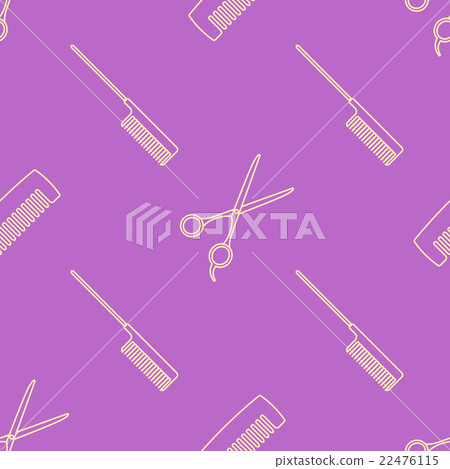 deco hairdresser tools seamless pattern. deco hairdresser tools seamless pattern. 22476115