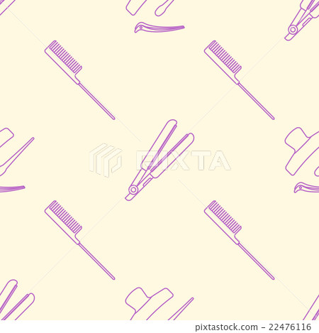 deco hairdresser tools seamless pattern. deco hairdresser tools seamless pattern. 22476116