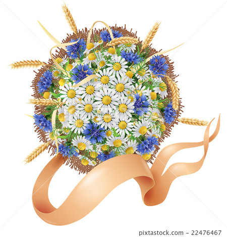 Bouquet of chamomile, cornflowers and wheat ears 22476467