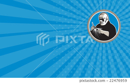 Business card Tig Welder Welding Circle Retro 22476959