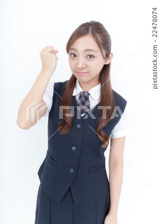 獲得姿勢的接待員女士 22478074