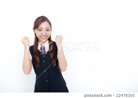 獲得姿勢的接待員女士 22478101